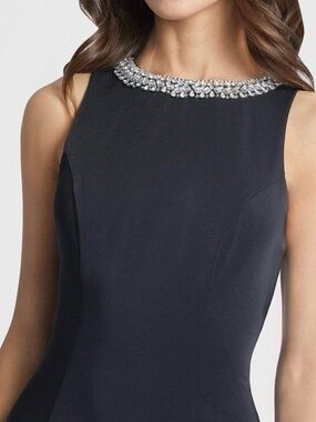 NWT✨ Mac Duggal Maxi Dress Gown with Crystal Embellished Neckline